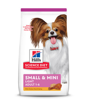 Hill's Science Diet Adult Light Small & Mini with Chicken Meal & Barley Dog Food 1.5kg