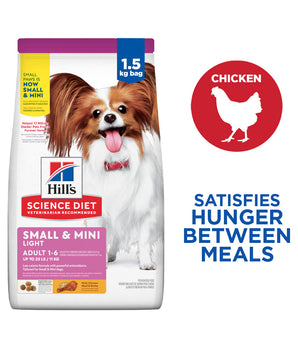 Hill's Science Diet Adult Light Small & Mini with Chicken Meal & Barley Dog Food 1.5kg