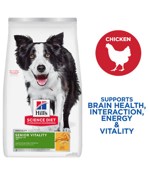 Hill's Science Diet Adult 7+ Senior Vitality Chicken & Rice Recipe Dog Food