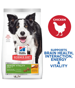 Hill's Science Diet Adult 7+ Senior Vitality Chicken & Rice Recipe Dog Food