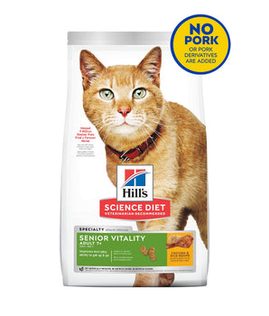 Hill's Science Diet Adult 7+ Senior Vitality Chicken & Rice Recipe Cat Food