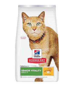 Hill's Science Diet Adult 7+ Senior Vitality Chicken & Rice Recipe Cat Food 3lbs