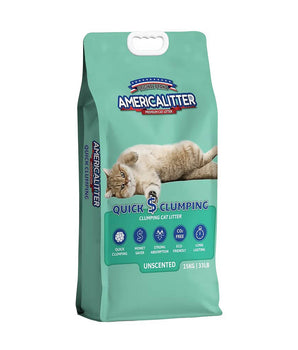 AmericaLitter Bentonite Cat Litter Unscented Quick Clumping 10L