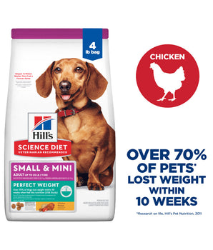 Hill's Science Diet Adult Perfect Weight Small & Mini Chicken Recipe Dog Food 4lbs
