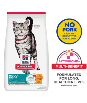 (ANY 2 ADDITIONAL 10% OFF) Hill's Science Diet Adult Indoor Chicken Recipe Cat Food