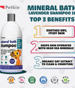 Petkin Mineral Bath Shampoo Lavender Scent 1000ml