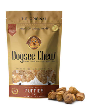 [ANY 3 FOR $24] Dogsee Chew Puffies Bite-Sized Dog Training Treats 70g