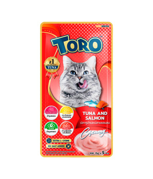 [BUY ANY 3 FOR $9.80] Toro Lickable Cat Treats Tuna and Salmon With B-Complex 15g x 5pcs