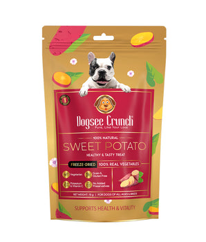 [ANY 3 FOR $9.80] Dogsee Crunch Freeze-Dried Sweet Potato Dog Treats 15g
