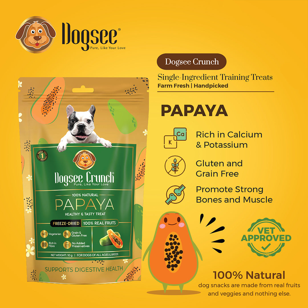 [ANY 3 FOR 9.80] Dogsee Crunch FreezeDried Papaya Dog Treats 10g