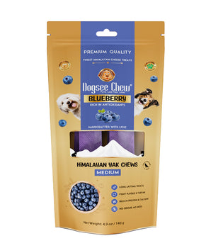 [ANY 2 FOR $25] Dogsee Chew Blueberry Himalayan Yak Cheese Chews Medium 140g