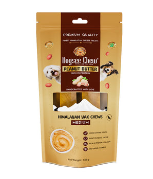 [ANY 2 FOR $25] Dogsee Chew Peanut Butter Himalayan Yak Cheese Chews Medium 140g