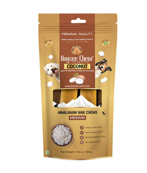 [ANY 2 @50%] Dogsee Chew Coconut Himalayan Yak Cheese Chews Medium 100g