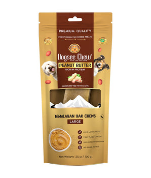 [ANY 2 @50%] Dogsee Chew Peanut Butter Himalayan Yak Cheese Chews Large 100g