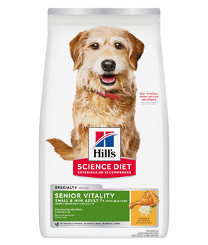 Hill's Science Diet Adult 7+ Senior Vitality Small & Mini Chicken Meal & Rice Recipe Dog Food