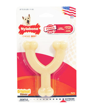 [ANY 3 AT 20%OFF] Nylabone Power Chew Long-Lasting Wishbone Dog Toy Regular / Wolf