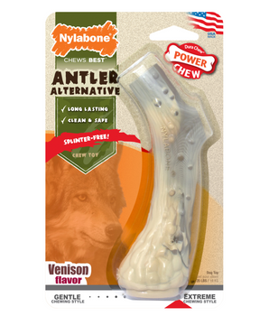 [ANY 3 AT 20%OFF] Nylabone Power Chew Antler Medium Dog Chew Alternative Wolf