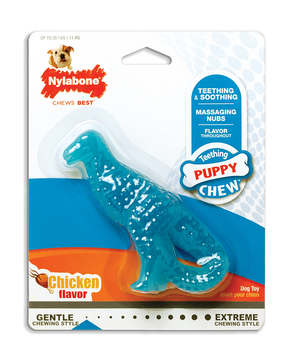 [ANY 3 AT 20%OFF] Nylabone Puppy Dental Dinosaur Dog Chew Toy Small