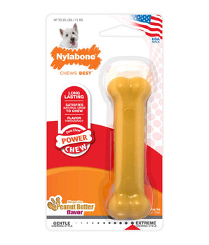 [ANY 3 AT 20%OFF] Nylabone Power Chew Peanut Butter Flavor Dog Chew Toy Regular