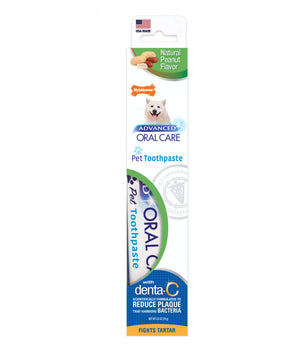 [ANY 3 AT 20%OFF] Nylabone Advanced Oral Care Natural Toothpaste Peanut Flavor For Dogs 2.5oz