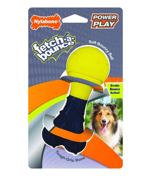 [ANY 3 AT 20%OFF] Nylabone Power Play Rubber Dog Toy Fetch-a-Bounce