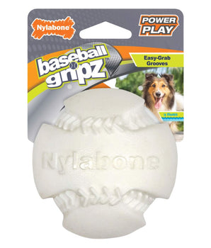 [ANY 3 AT 20%OFF] Nylabone Power Play Baseball Gripz Dog Toy