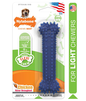 [ANY 3 AT 20%OFF] Nylabone Moderate Chew Textured Dog Dental Chew Toy Petite / Regular / Wolf