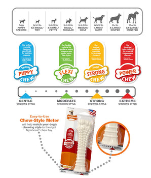 [ANY 3 AT 20%OFF] Nylabone Power Chew Peanut Butter Flavor Dog Chew Toy Regular